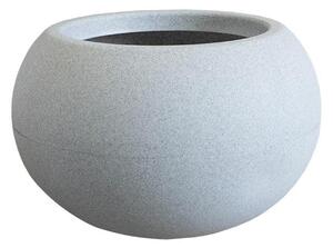 Ghiveci PE modern, rotund, imitatie granit, model SWING LOW L