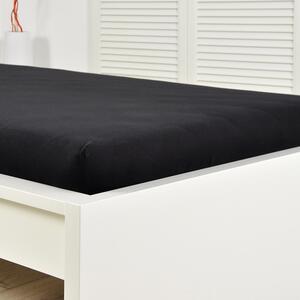 Cearșaf elastic de pat froté, negru negru
