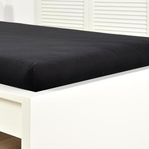 Cearșaf de pat cu elastic din jersey, negru negru