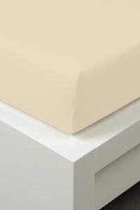 Cearșaf de pat cu elastic din tencel, vanilie galben 90x200 cm