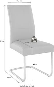 Set 2 scaune Greenline piele naturala negre 46,5/61/97 cm
