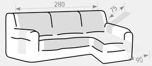 Husă canapea colţar Moorea gri - partea dreaptă gri 40x50 cm
