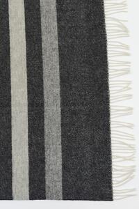 Pătură de lux din lână Stripe, gri 140x200 cm