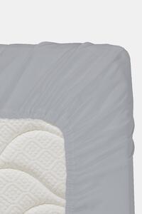Cerşaf de pat cu elastic din bumbac, gri gri