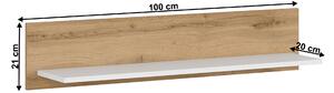 Raft 100 cm Vilgi 100 (alb + stejar wotan). 1064645