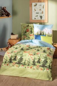 Lenjerie de pat de lux pentru copii Forest multicolor 140x200 cm