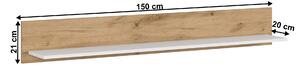 Raft 150 cm Vilgi 150 (alb + stejar wotan). 1064646