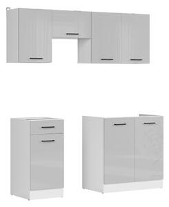 Set de bucătărie modular Line Grey 117, 170x47cm, 69.65 kg