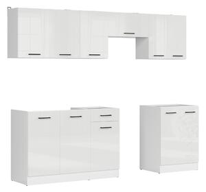 Set de bucătărie modular Line White 119, 240x47cm, 103.15 kg