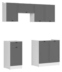 Set de bucătărie modular Classic Grey 118, 180x47cm, 69.7 kg