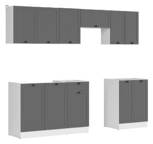 Set de bucătărie modular Classic Grey 120, 240x47cm, 103.15 kg