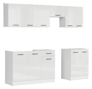 Set de bucătărie modular Line White 118, 230x47cm, 102.4 kg