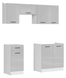 Set de bucătărie modular Line Grey 118, 180x47cm, 69.7 kg