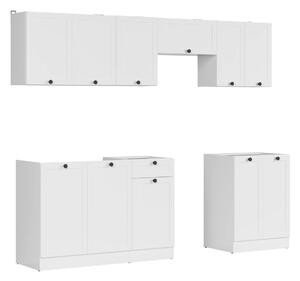 Set de bucătărie modular Classic White 119, 240x47cm, 103.15 kg