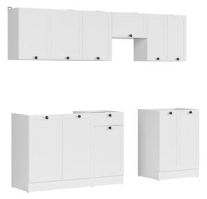 Set de bucătărie modular Classic White 120, 230x47cm, 102.4 kg