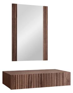 Măsuță de machiaj Fama, Nuc, MDF, PAL laminat, 80x42cm, 14.6 kg