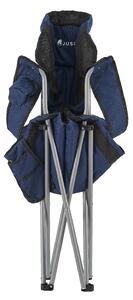 Scaun de camping Lido cu suport sticle si geanta de transport - albastru inchis