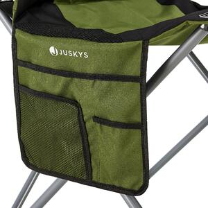 Scaun de camping Lido cu suport sticle si geanta de transport - verde