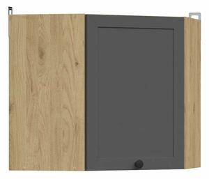 Dulap modular de colț pentru perete Classic Grey Oak 104, 57x60x60cm, 18.2 kg