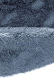 Covor Home affaire Valeria, blana artificiala, albastru oceanic, 90 cm
