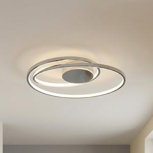 Lucande Maire plafonieră LED, reglabil, Metalic, Camera de zi / sufragerie, Aluminiu, Modern