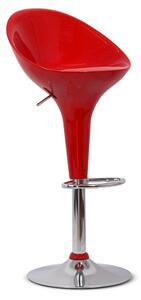 Scaun de bar Pavia, rosu, plastic