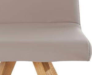Set 2 scaune Rio taupe piele ecologica 46/63/91 cm