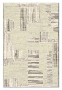 Covor din lana colectia Prima 1222-1-52023, Crem/Gri, design Modern