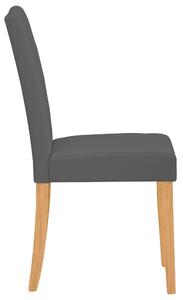 Set 2 scaune Boca gri piele ecologica 43/56/92 cm