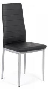 Scaun dining Vera 183, negru, piele ecologica