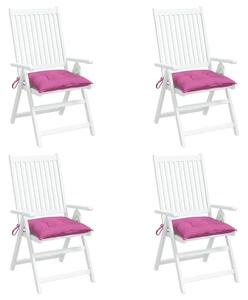 Perne de scaun, 4 buc., roz, 50x50x7 cm, textil oxford