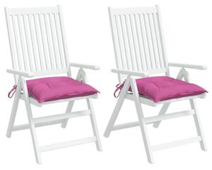 Perne de scaun, 2 buc., pink, 40x40x7 cm, material textil