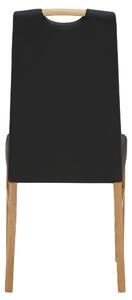 Set 2 scaune Rubina negre piele ecologica 38/48/95 cm