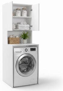 Dulap Baie Adore cu Loc Pentru Masina de Spalat, 3 Rafturi, 2 Usi, Alb, 65x182x60 cm
