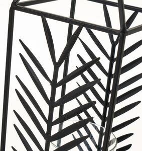 Felinar negru din metal Casa Selección, înălțime 40,5 cm