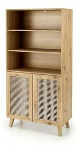 Biblioteca BORNEO, stejar artisan, PAL laminat, 80x40x173 cm
