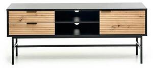 Comoda TV MURANO, stejar artisan/negru, PAL/metal, 150x40x61 cm