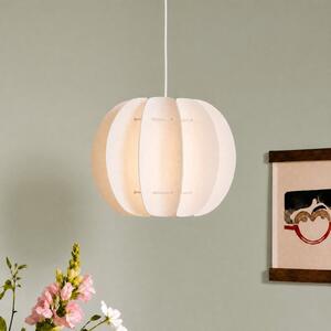 Lindby Lampă suspendată Winslow, alb crem, Ø 35 cm, E27, reglabil, Alb, Camera de zi / sufragerie, Plastic, Scandinavă