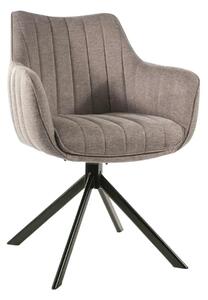 Scaun rotativ AZALIA, gri/negru, stofa/metal, 61x44x86 cm