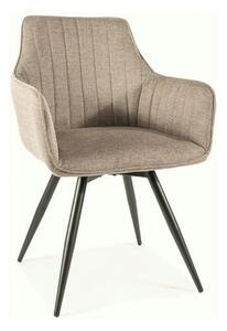 Scaun BALLO, bej/negru, stofa clasica/metal, 56x45x84 cm
