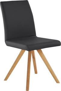 Set 2 scaune Rio negru piele ecologica 46/63/91 cm