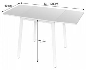 Masă de sufragerie Mizar (pentru 4 persoane) (alb). 808104