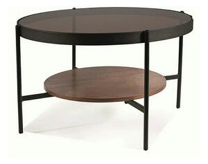 Masuta cafea PRIMA B, nuc/negru, 74x43 cm