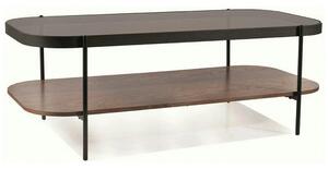 Masuta cafea PRIMA A, nuc/negru, 120x58x43 cm