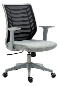 Scaun birou Q-320, gri/negru, stofa/plastic, 60x44x93/103 cm