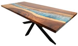 Masa lemn masiv nuc si rasina epoxidica Niagara 200x90x4.6 cm -