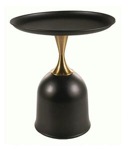 Masuta cafea LIBRA, negru/auriu, metal, 51x61 cm