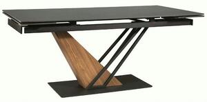 Masa extensibila moderna GENESIS, negru/stejar, 180/240x90x76 cm