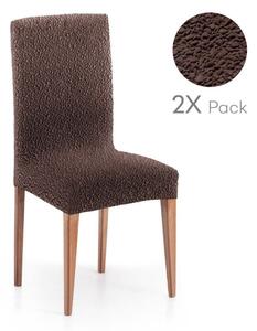 Set 2 huse scaun bielastice 40-50cm (sezut si spatar), Premium ROC, C/7 Maro