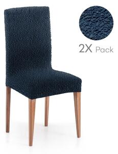 Set 2 huse scaun bielastice 40-50cm (sezut si spatar), Premium ROC, C/03 Albastru